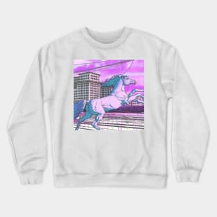 Pink horse Crewneck Sweatshirt